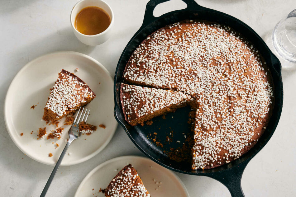 Skillet Gingerbread Cake With Apple Butter Recipe