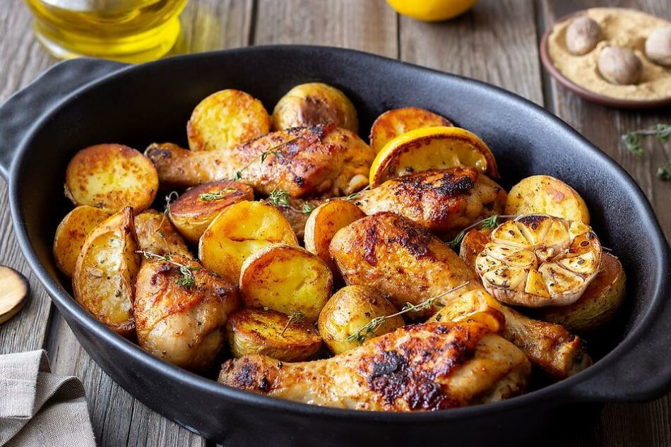 Garlicy Baked Chicken Recipe With Potatoes & Lemon: Save This Recipe | Poultry | 30Seconds Food