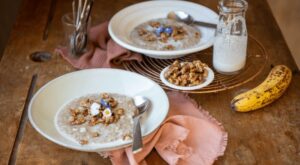 Recipe: Banana buckwheat porridge with honey walnuts