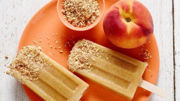 Feeding the kids: Grilled-peach and almond ice pops