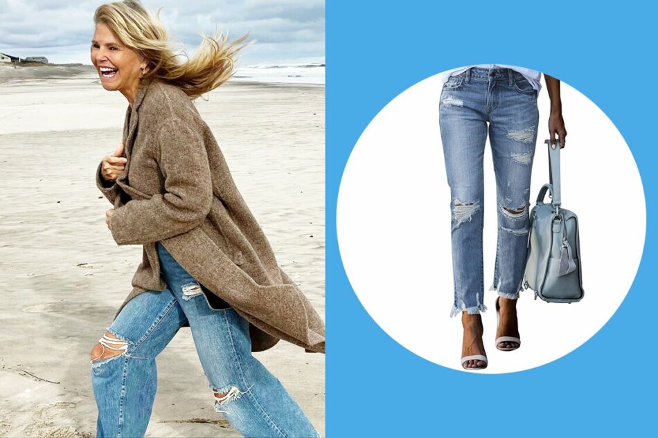 Christie Brinkley Hit the Beach in Comfy and Breathable Jeans That Are Perfect for Spring
