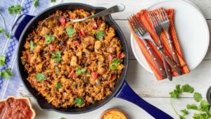Tex-Mex chicken and rice dinner recipe is ready fast