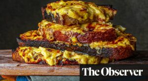 Cheddar on toast with sweet leeks recipe by Emily Scott