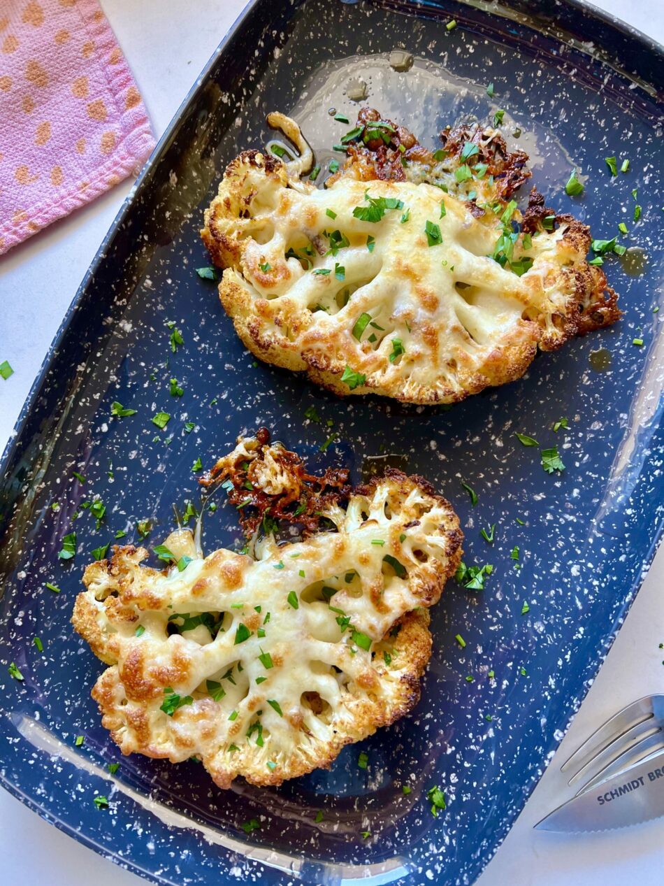 Cheesy Cauliflower Steaks – Hungry Happens