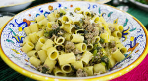Sausage and escarole pair perfectly in this pasta dish from Lidia Bastianich