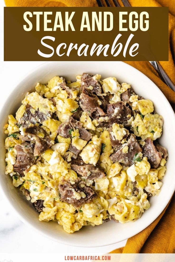 Steak and Egg Scramble | Recipe | Steak bites recipe, Breakfast steak and eggs, Protein dinner recipes