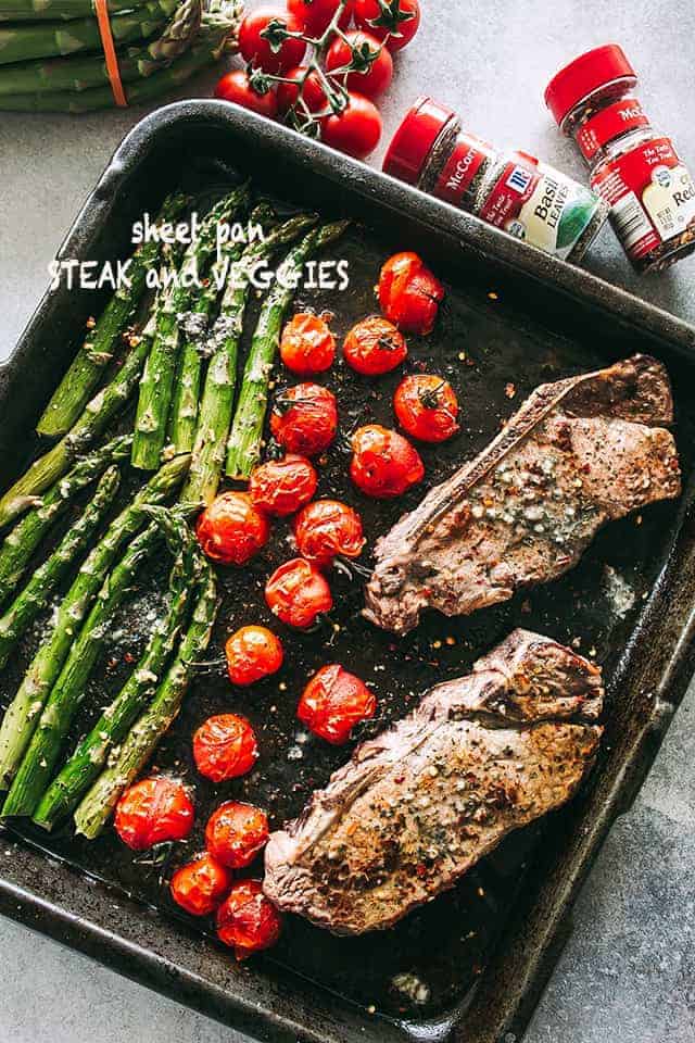 Steak & Veggies Sheet Pan Dinner | Easy Sirloin Steak Recipe