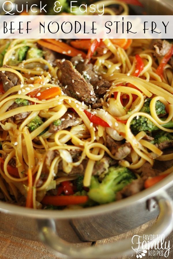 Beef Noodle Stir Fry (Favorite Family Recipes) | Recipe | Recipes, Asian cooking, Pasta dishes