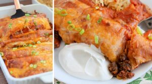 Ground Beef Enchiladas – Quick and Easy – always a Huge Hit with Kids and Adults.
