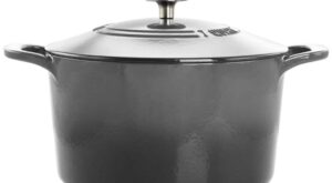 MARTHA STEWART 7-qt. Enameled Cast Iron Dutch Oven with Lid in Gray Ombre 985119104M – The Home Depot