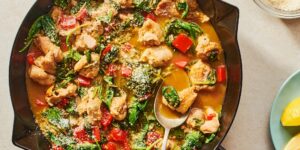Skillet Lemon Chicken with Spinach