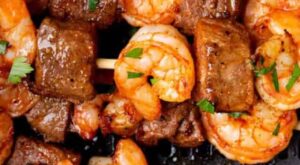 Easy Steak And Shrimp Kabobs in the Air Fryer