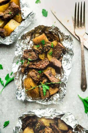 Steak and Potatoes Foil Packets | Easy Steak Dinner Recipe Idea