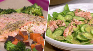Katie Lee Biegel makes sheet-pan salmon and leftover-friendly salad – Yahoo News