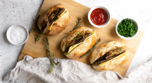Easy Cheese Steak Sandwich with Caramelised Onions
