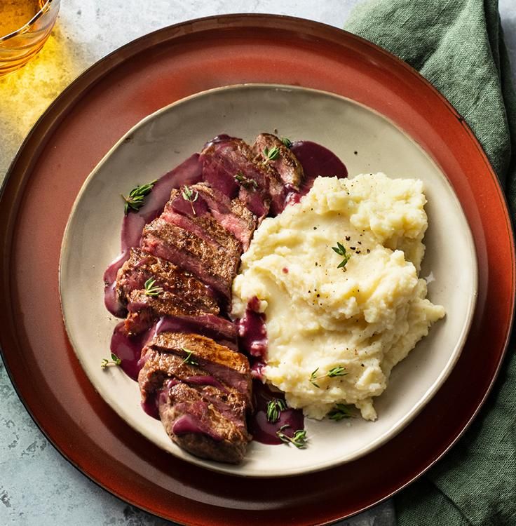 Steak with Red Wine Pan Sauce | Recipe | Easy steak recipes, Chicken dinner recipes, Avocado salad recipes