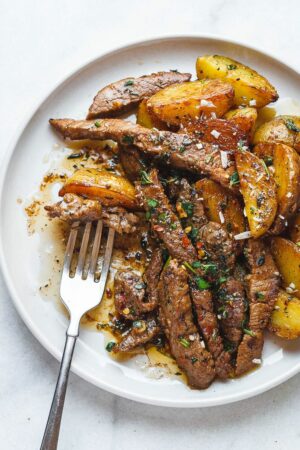 Garlic Butter Steak and Potatoes Skillet – Best Steak Recipe | Cooking recipes, Seared salmon recipes, Health dinner recipes