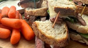 Easy Steak Sandwich Recipe + Vegetable Crudite