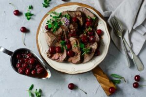 Steak With Cherry-Wine Sauce Recipe: This Easy Steak Recipe With Fresh Cherry Sauce Will Impress | Beef | 30Seconds Food