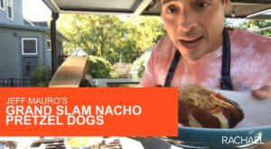 HOW TO MAKE: Grand Slam Cheesy Nacho Pretzel Dogs | Jeff Mauro | Get World Series ready with this pretzel dog recipe from Food Network host & White Sox fan Jeff Mauro — it comes complete with a ballpark-inspired nacho… | By Rachael Ray Show | Facebook
