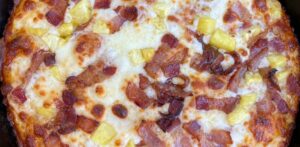 The Mauro Family Bacon and Pineapple Pan Pizza | Recipe | Cast iron pizza recipe, Food network recipes, Pizza