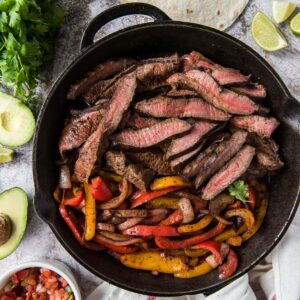 Tender and Juicy Steak Fajitas with Peppers and Onions