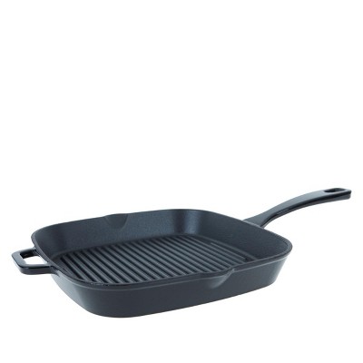 Wolfgang Puck 11″ Enameled Cast Iron Grill Pan Refurbished Red