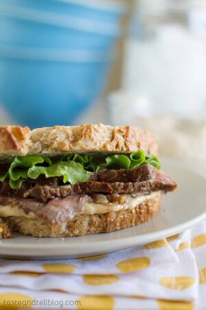 Steak Sandwich Recipe with Worcestershire Mayonnaise