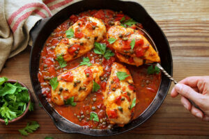 Chicken Breasts With Tomatoes and Capers Recipe