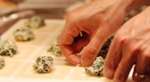 Ricotta, spinach and prosciutto ravioli adapted from Giada DeLaurentiis