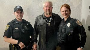 Food Network’s Guy Fieri delivers pizza to Central Florida police