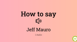 Jeff Mauro Pronunciation