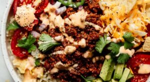 Easy Beef Taco Bowl with Salsa Ranch