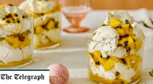 Mango and passionfruit mess with basil and pistachios recipe