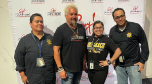 Celebrity chef Guy Fieri opening Chicken Guy! at Caesars Palace