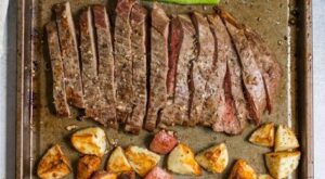 Dinner on one pan with this Parmesan Crusted Steak and Potato Sheet Pan Dinner means simple and delicious di… | Full meal recipes, Easy steak recipes, Yummy dinners