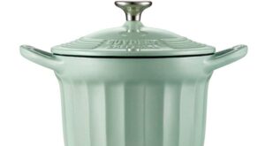 BUYDEEM 1.9 qt. Round Enameled Cast Iron Dutch Oven in Green with Lid, Cupcake Design with Stainless Steel Knob and Handles CP541-COG – The Home Depot