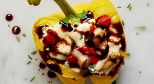 Combine Two Classic Weeknight Dinners With Caprese Chicken Stuffed Peppers