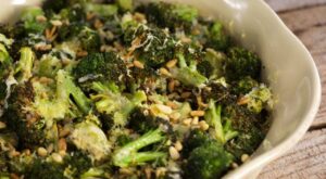 Jeff Mauro’s Roasted Broccoli with Asiago and Pine Nuts