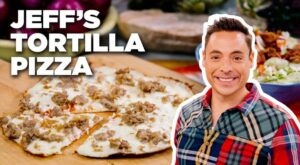 Crispy Tortilla Pizza with Jeff Mauro | The Kitchen | Food Network – YouTube in 2023 | Food network recipes, Tortilla pizza, Pizza recipes homemade