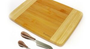 BergHOFF 3Pc Aaron Probyn Cheese Board Set, Two-toned Cutting Board, Cheese Knives Set – Target