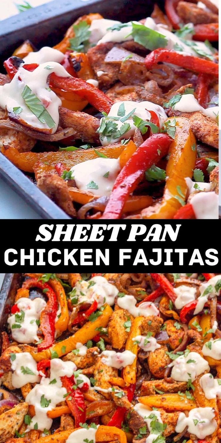 Dinner Recipes | Low Carb Sheet Pan Chicken Fajitas [Video] | Low calorie chicken, Sheet pan dinners recipes, Low … – Pinterest