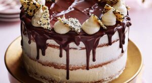 Caramelised white chocolate, burnt butter and tahini cake – Delicious Magazine
