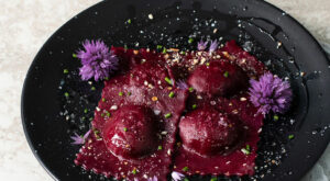 Vegan Beetroot Ravioli with Almond Ricotta & Chives – Vegan Food and Living