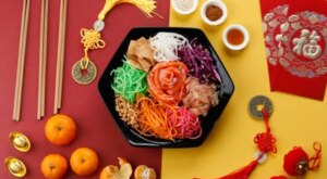 Chinese New Year Lou Sang 捞生 Yusheng Traditional Food Celebration for Blessing, Top View Chinese New Year … – 123RF