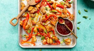 Baked Easy Sweet and Sour Chicken (Sheet Pan Meal) – Fed + Fit