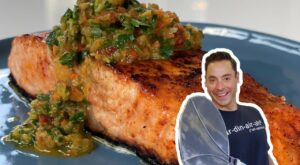 How to Make Crispy-Skinned BBQ Chip-Flavored Salmon with Giardiniera Chimichurri | Jeff Mauro | Jeff Mauro gives salmon a double dose of flavor with a spice rub with the flavors of bbq chips (YUM!) + a lip-smacking giardiniera-based sauce.
RECIPE:… | By Rachael Ray Show | Facebook