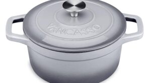 vancasso 2 qt. Round Enameled Cast Iron Dutch Oven in Grey with Lid VS-ZTR-20-GY – The Home Depot