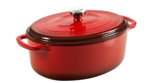 Lodge 7 qt. Red Enameled Cast Iron Dutch Oven EC7OD43 – The Home Depot