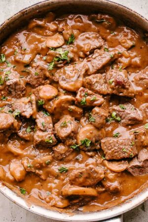 The Best Beef Tips with Mushroom Gravy – Easy Recipe!